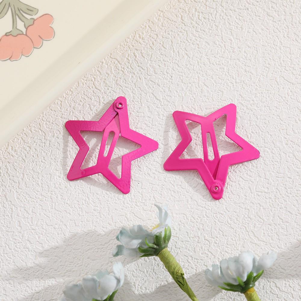 Children's Candy Color Star Hair Clips - Small Size BB Bangs Accessories
