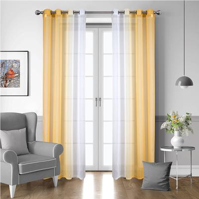 Light Blocking Gradient Color Curtains  Blackout Curtains Room Darkening Thermal Insulated Grommet Window Drapes for Living Room/Bedroom 2 Panels