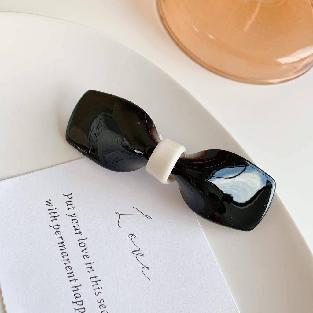 Korean Hair Clips for Women Bowknot Hair Barrettes Elegant Solid Color Plastic Cute Hairclip Girl Hair Accessories New Hair Clip