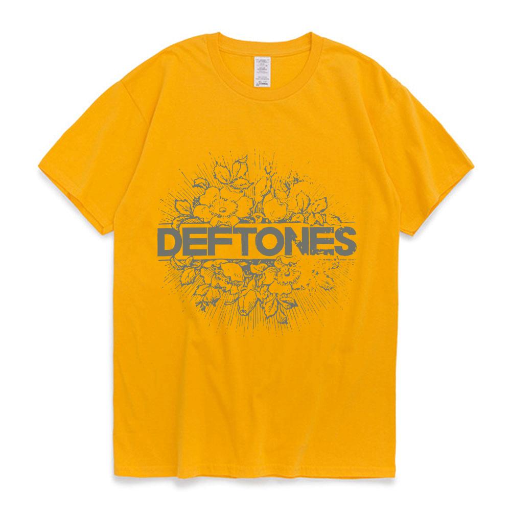 Punk Metal Rock Band Deftones Floral Burst Bild T-shirt Männer Straße Vintage Casual Baumwolle T Shirt Gothic Harajuku T Hemd männlich