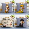 Simple fashion Cute GGoose Goose Duck Cushion Cover Linen Pillowcase Soft  for Sofa Bed Home Room Decor