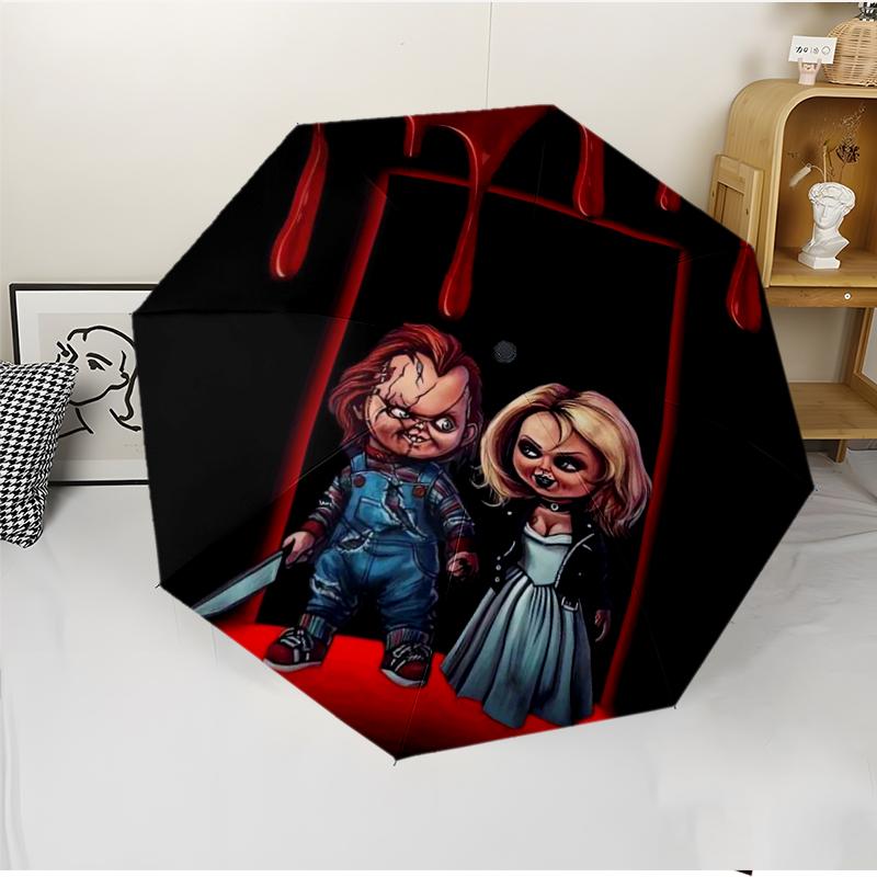 Chucky Fashionable Automatic Opening/Closing Folding Umbrella. Portable and Foldable, Ideal for Gift, Travel, and Daily Use.