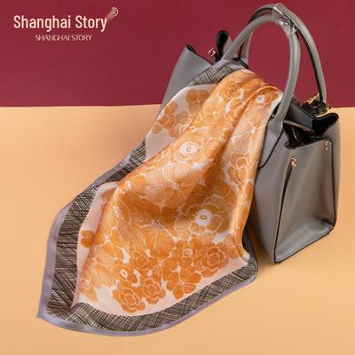 Shanghai Story 100% Mulberry Silk Square Scarf