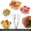 2-PACK Serving Tongs for Buffet Party Catering .Thickening Food Serving Tongs Salad / Cake / Bread Tongs Kitchen Tongs, Stainless Steel