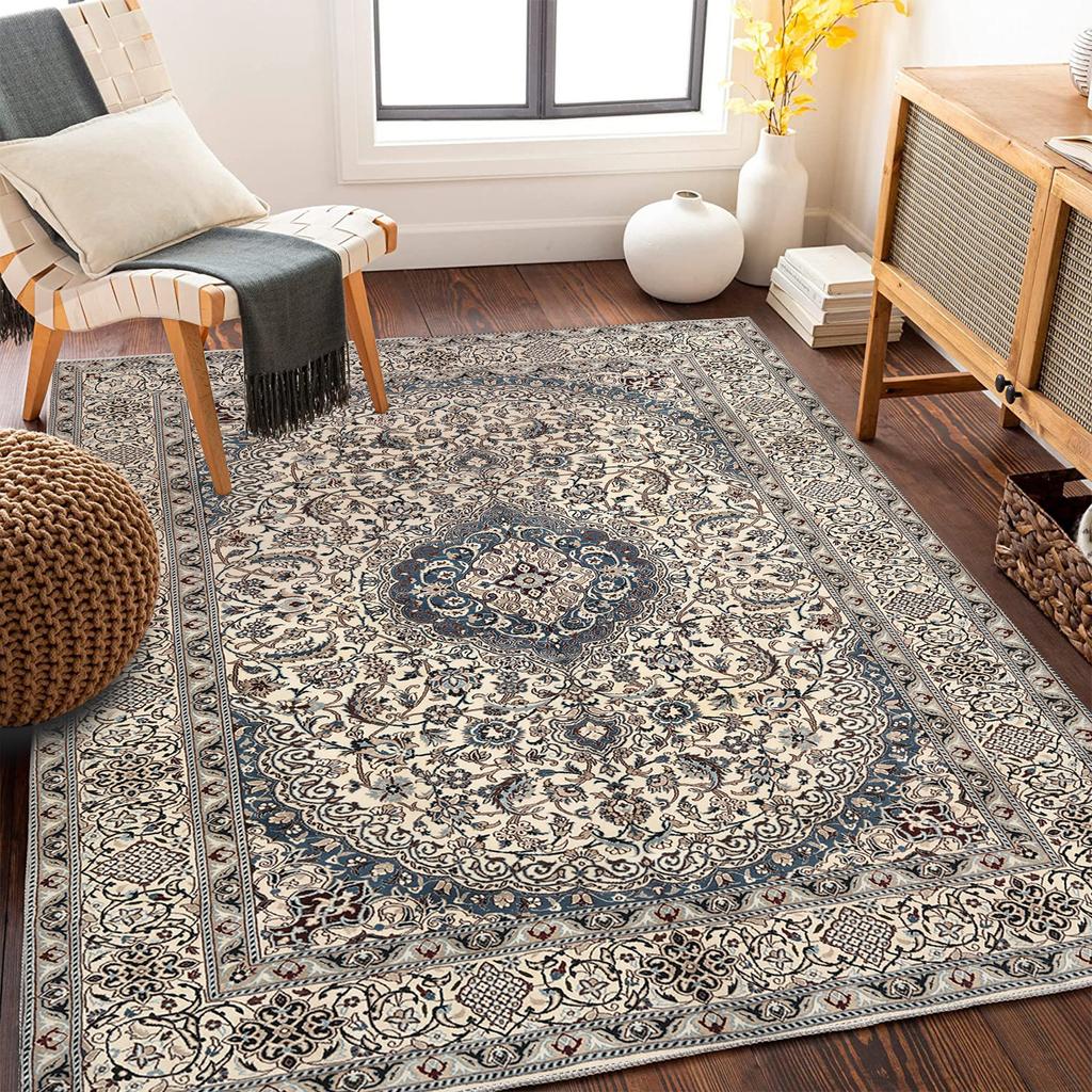 Bohemian Living Room Carpet, Household Non-slip, Stain-resistant and Easy-to-clean Mat, Door Mat