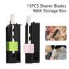 15 Pcs Senior Men'S Shaver Feather Blades Stainless Steel Replacement Professional Barber Razor Knives Blade