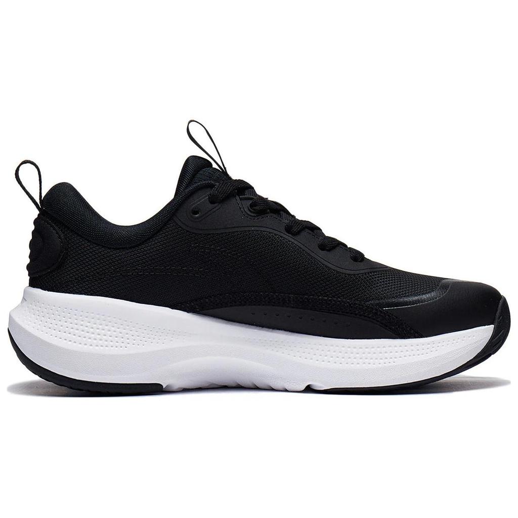 Li Ning Soft Go Cushioning Slip Resistant Abrasion Resistant Breathable Low top Casual Shoes Women's Black AGLT180-1