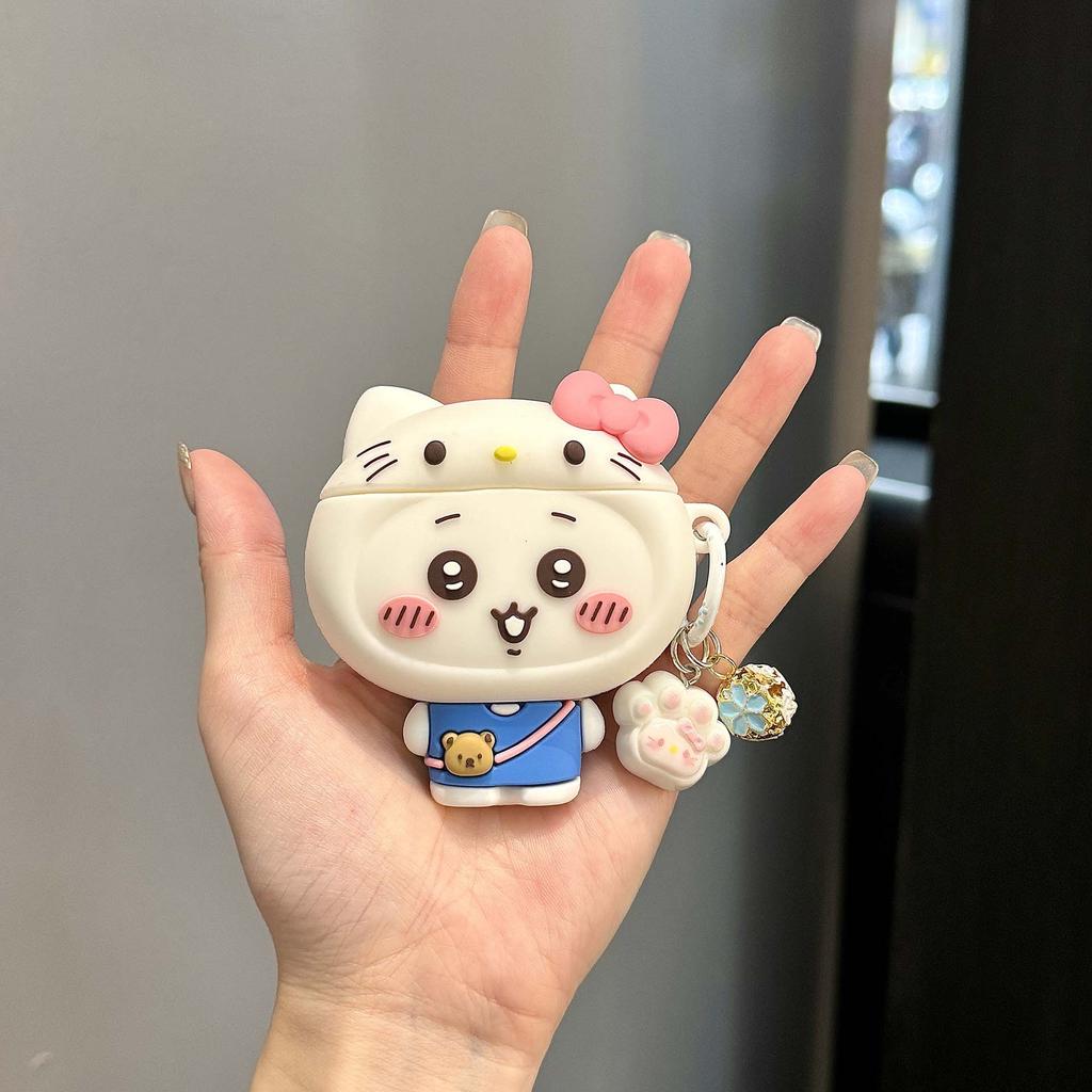 Jiyi Transformation KT Cat AirPods Pro Apple Bluetooth Earphone Case 1/1/1 Gen Cartoon Protective Case Suitable for Women