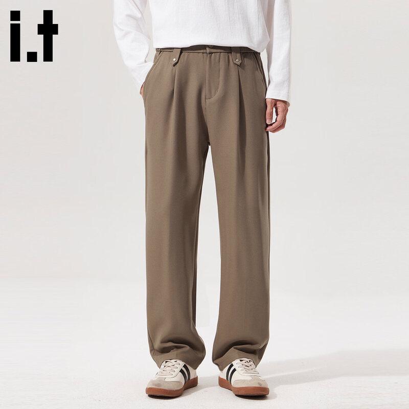 CHOCOOLATE Men's Vintage Drape Loose Casual Trousers
