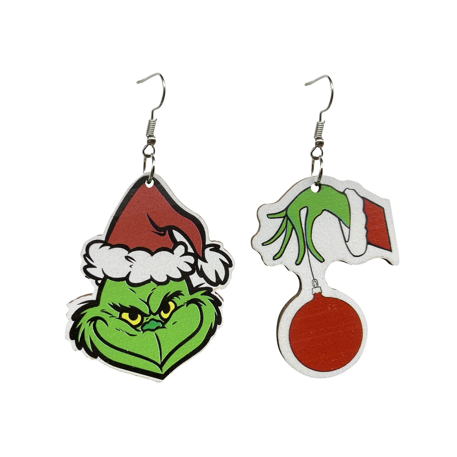 

Рождественские серьги Длинные серьги в виде деревянной елки One Size