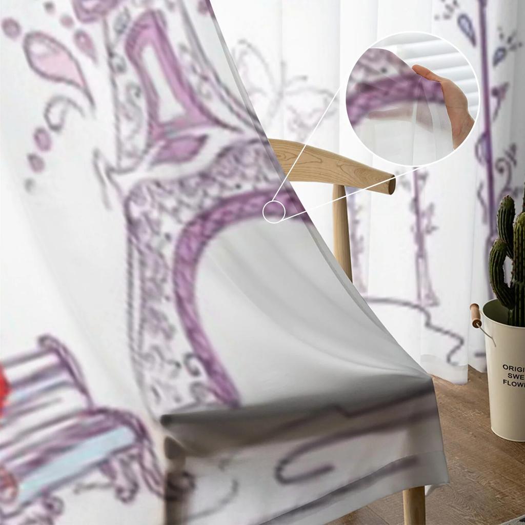 Herbst Romantische Paris Gardinen Für Schlafzimmer Wohnzimmer Tüll Vorhänge Für Küche Fenster Voile Vorhänge