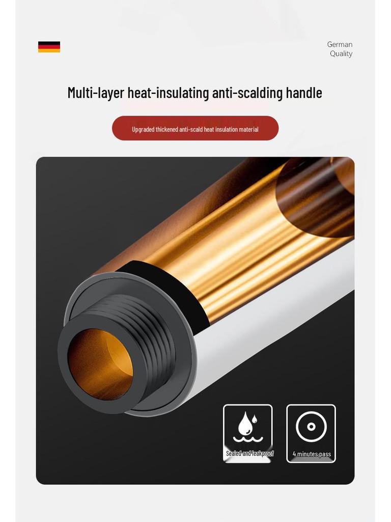 German High-Pressure Rainfall Shower Head Set - Extra Strong Water Output for Household Bathrooms