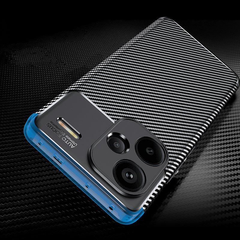 Luxus Business Case für Redmi Note 13 Pro Plus Hülle Redmi Note 13 Pro+ 5G Hülle Karbonfaser Rückseite Funda Redmi Note 13 Pro Plus