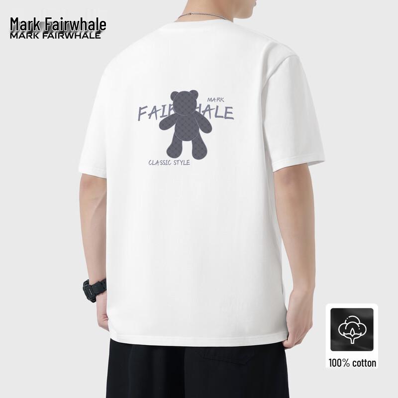 MARK FAIRWHALE Men s 2025 Summer Loose Fit Round Neck T-Shirt M