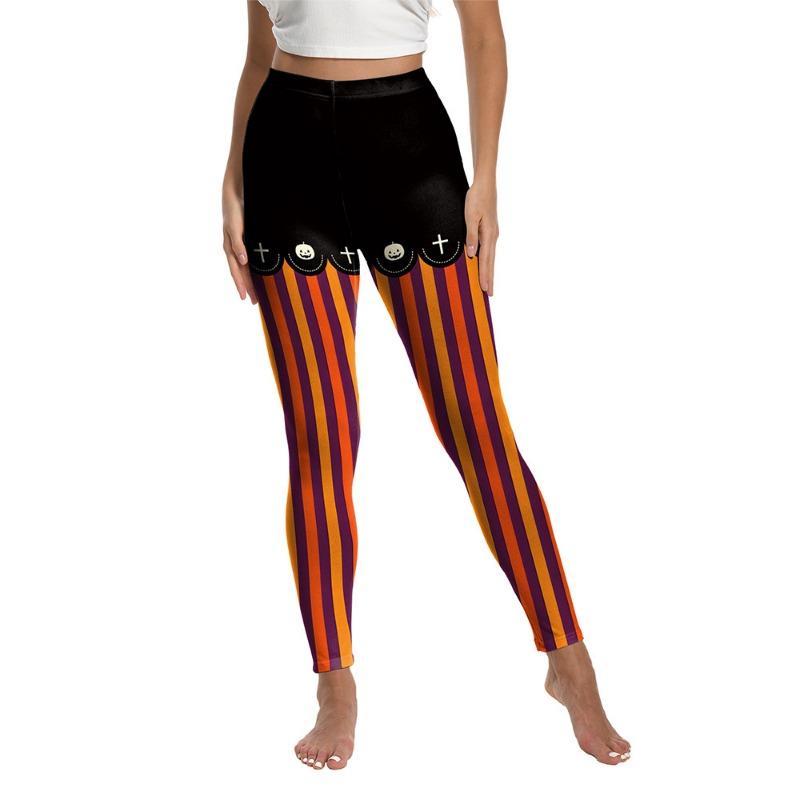Halloween Funny Costume Women's Pants Yoga Pants Ghost Pumpkin Print Sports Hip Lift Leggings Women