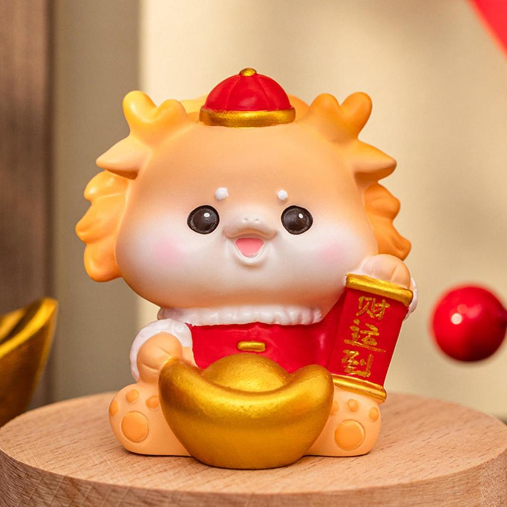 Chinese Year Cartoon Dragon Figure, Fengshui Statue, Decoration