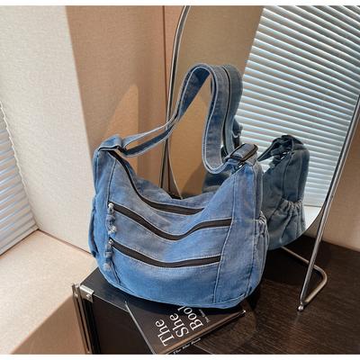 Denim Bag Women's Large-capacity New Summer Casual Shoulder Messenger Bag Niche Commuter Tote Bag