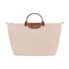 New Le Pliage Canvas With Leather Trim Canvas Bag, Travel Bag, Handbag Tubas Women's Beige 1624089P71
