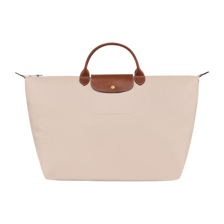 

Новая холщовая сумка LONGCHAMP Le Pliage с кожаной отделкой, дорожная сумка, женская сумка-тоут Tubas, бежевая 1624089P71 45.0*23.1*35.1CM