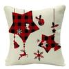 2022 Merry Christmas Home Decor Cushion Cover 45x45cm Cute Animals Cartoon Printed Throw Pillow Cover Xmas Decorative Pillowcase