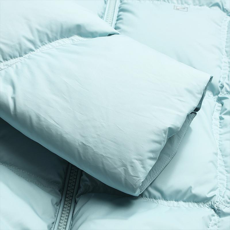 Fila White Casual Commuter Trendy Fresh Comfortable Versatile Slightly Stretchy Goose Down Warm Hooded Down Jacket Women Outerwear F11W543916FLG