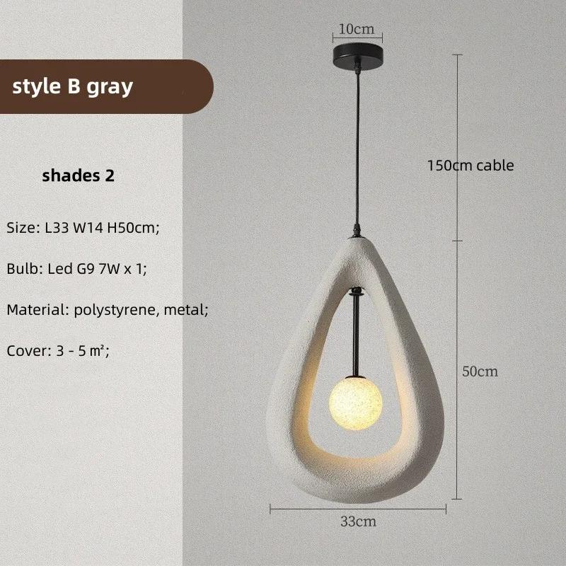 Modern LED Wabi Sabi Pendant Lights Hanging Lighting Minimalism Suspend Living Room Bedroom Home Indoor Decor Lamps Fixtures