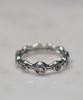 Vivus Virgin Mary Rose White Gold Silver Rosary Ring