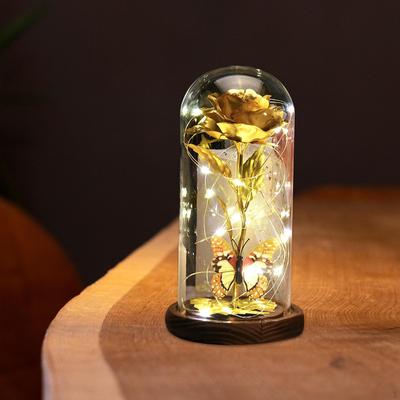 Kristall-Rosen-Blumengeschenk, Tischdekoration, Nachtlicht, Geburtstagsgeschenke, Geschenke für Frauen