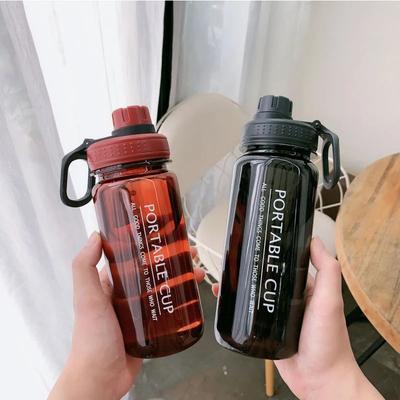 1000ml Large Capacity Sports Water Bottle Leakproof Plastic Water Jugs With Handheld Ring Outdoor CyclingHiking Beach Gym Kettle