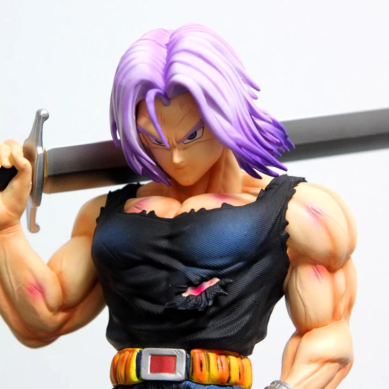 33cm Anime Dragon Ball GK Super Saiyan Trunks Action Figures With Sword Statue Collectible Toys Desktop Decoration Model Gifts