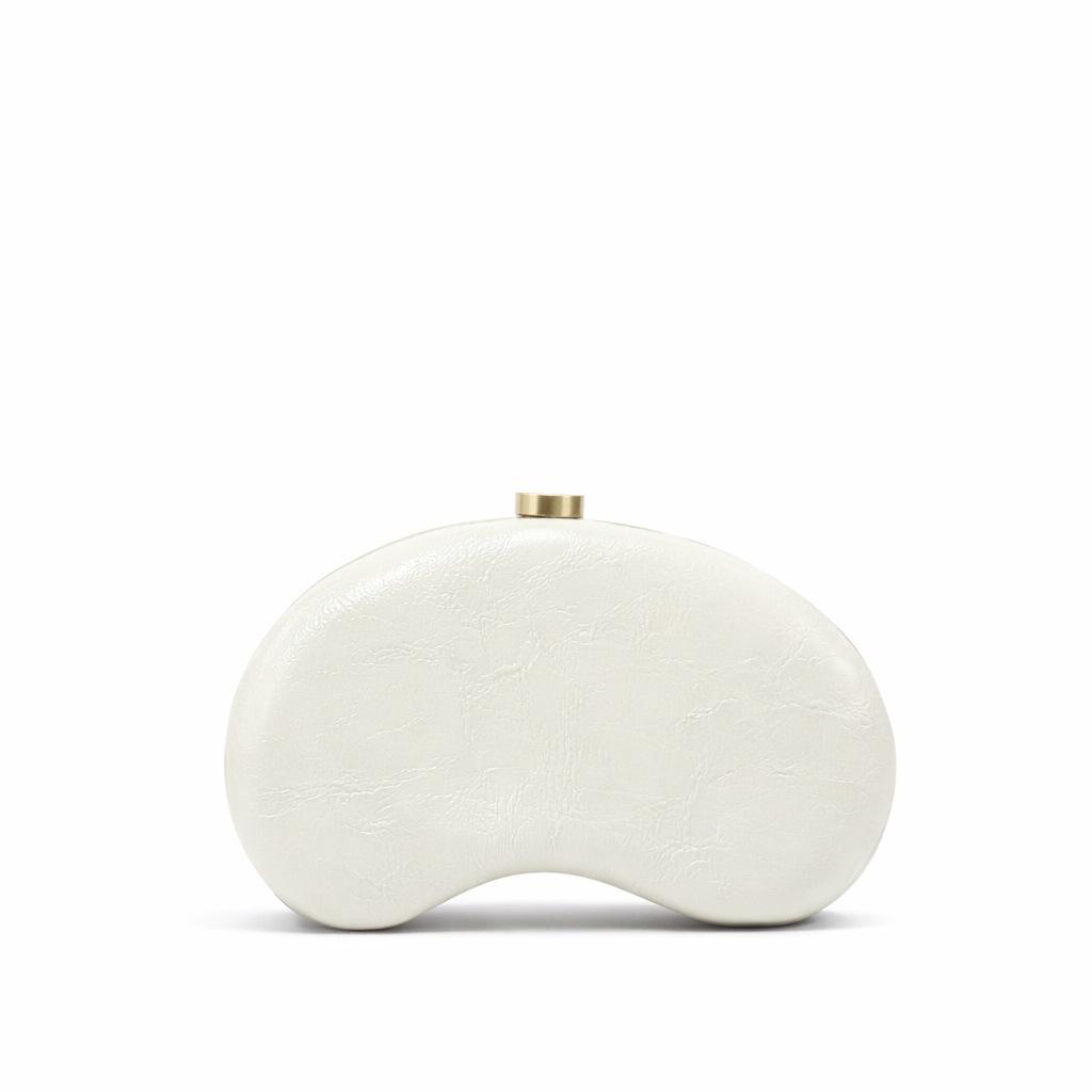 Pochette a Forma di Conchiglia di Design con Chiusura Metallica e Catena Borsa da Sera per Donna Borsa a Spalla/Crossbody in Pelle per Feste Serale