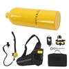 DIDEEP 1L Mini Scuba Diving Tank Pressure Relief Valve Kit with Diving Goggles Strap Bag Refill Adapter