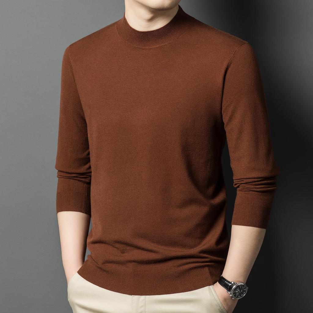 Men's Autumn/Winter Thick Wool Half-High Collar Sweater