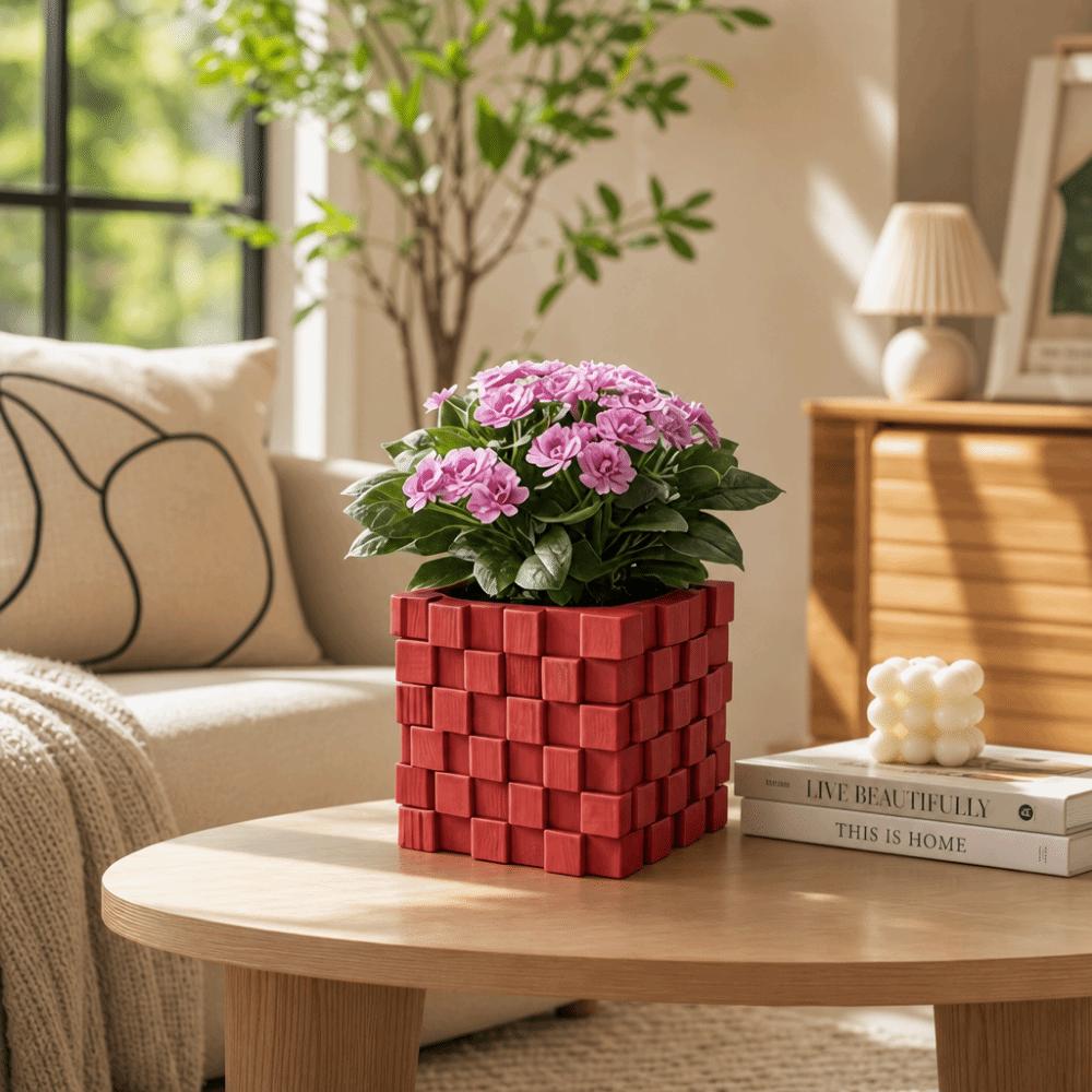 Creative Modern Geometric Planter Building Block Style Home Decoration Coffee Table
