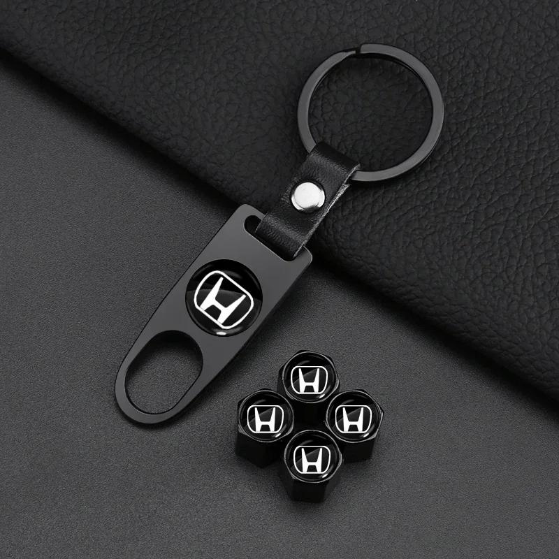 Car Hot 2025 3D Metal Keychain Car Emblem Keyrings Key Case Car Accessories For Honda Pilot Odyssey Jazz Accord City Civci CRV F