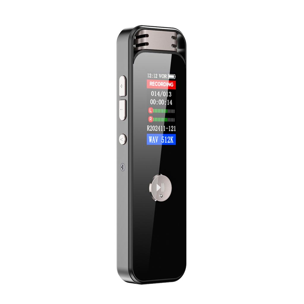 Back Clip Digital Audio Voice Recorder, 360 Degrees  Dual Microphone Surround Recording, Voice Activation, HD Audio,