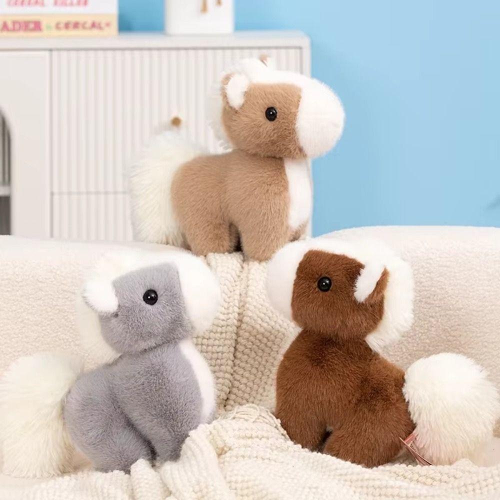Standing Simulation Pony Plush Toy Simulation Horse Stuffed Toy Animal Horse Plush Doll  Kids Gift