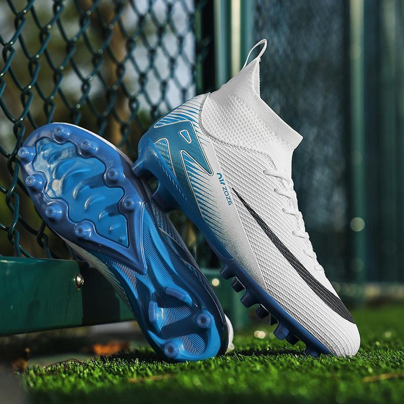 

High-top adult football shoes men s and women s TF broken nails artificial turf AG long nails student training football shoes 33