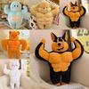 Muscle Bunny Plush Toy With Pp Cotton Filling For Home Decor And Gift Ideas