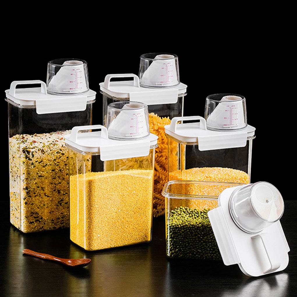 Contenitore Trasparente per Cereali ad Accesso Facile per una Cucina Pulita e Ordinata Scatola Dispenser per Cereali