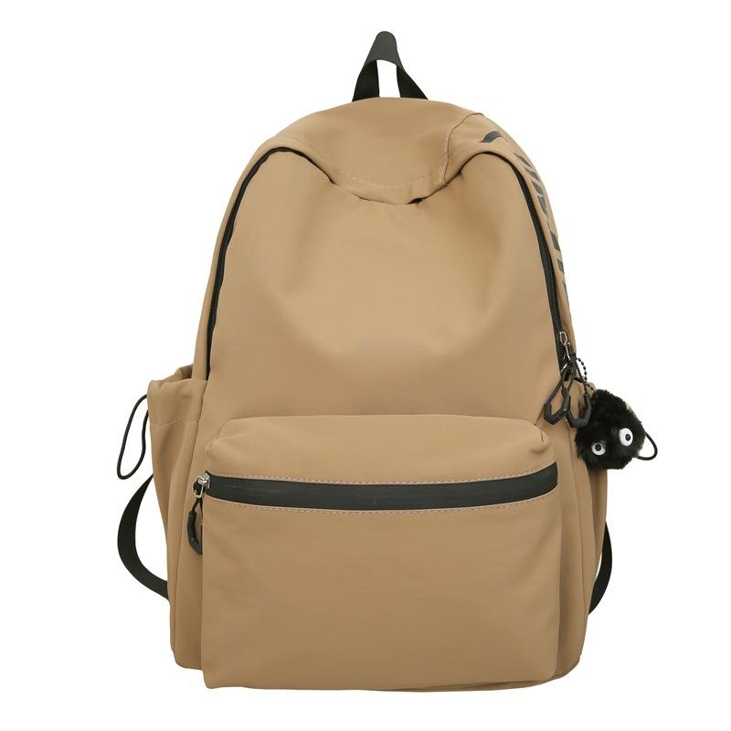 Schoolbag Japanese Ins Trendy Brand Light Solid Color Backpack Korean Version Girl Versatile Travel Small Backpack Casual Simple Schoolbag