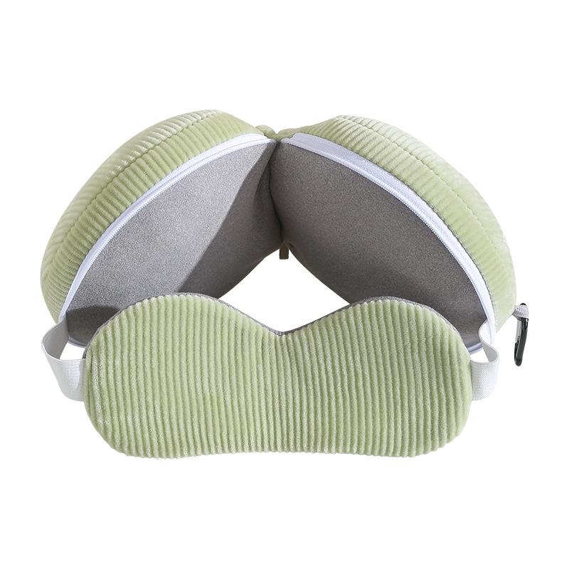Eye Mask Soft 2 In 1 Eye Mask Pillow Foldable Multifunctional Travel Pillow Light-Blocking With Storage Hook Neck Pillows Kids