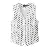 Women Suit Vest Sleeveless Single-Breasted Button Waistcoat Casual Office Short Outerwear Layering Tank Gilet