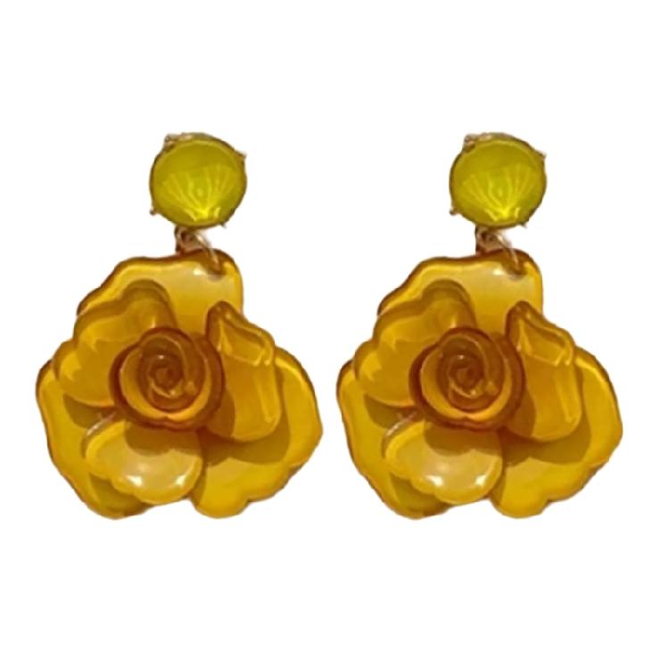 Classy Floral Drop Earrings Jewelry Sophisticated Rose Dangle Earrings Portable Drop Ear Studs for Various Occasions
