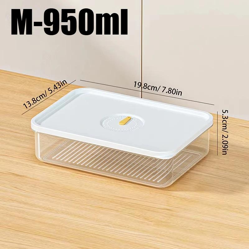 Refrigerator Transparent Storage Box Food Freshness Organizer Cheese Keeper Box Turkey Sausage Storage Box For Kitchen Fridge
