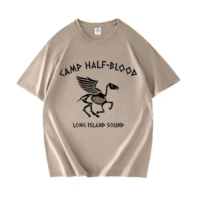 2025 Summe Camp HalfBlood Long Island Sound Skull Percy Jackson TShirt Women Vintage Casual 100 Pure Cotton Printed Tshirt