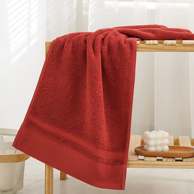 

Pure Cotton Thickened Adult Face Wash Towel Plain Color Break Festive Gifts Cotton Soft Moisture Moisture-wicking 35*75cm