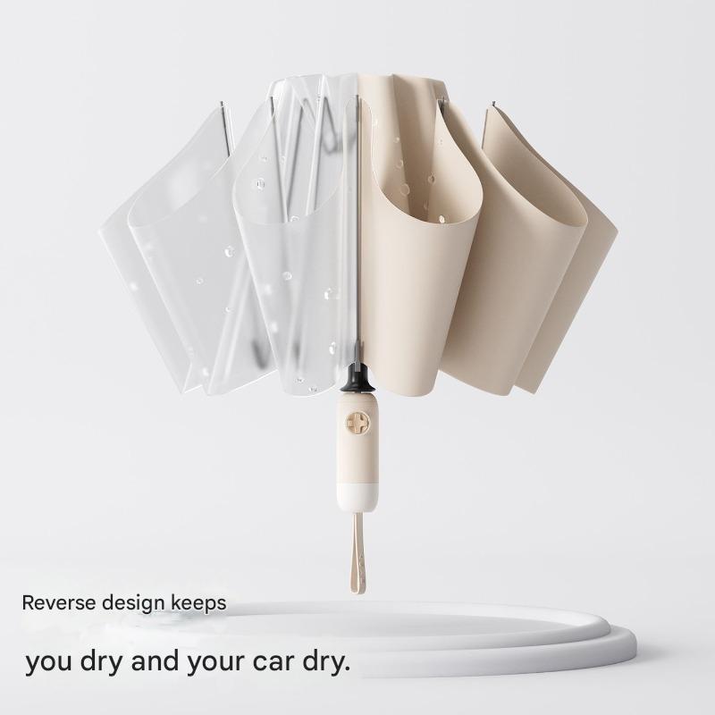High-end Fully Automatic Reverse Umbrella Enlarged Thickened RainprooSunny Rainy Dual-use Car-mounted Business Umbrella