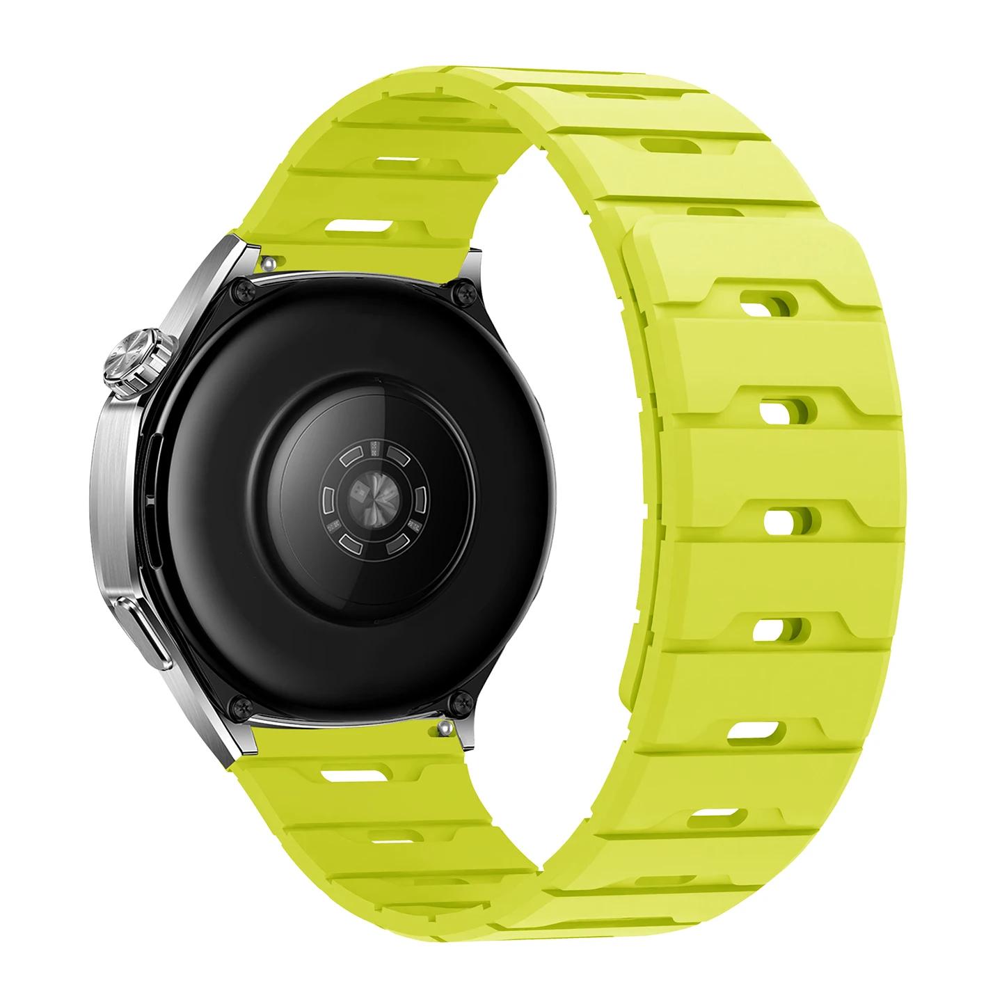

18mm 20mm 22mm Magnetic Loop Band for Samsung Galaxy Watch 7 6 5 4 44/40mm/6 Classic Silicone Strap for Huawei Watch GT5 46mm 22mm Universal band фарби люмінесцентні зелений колір
