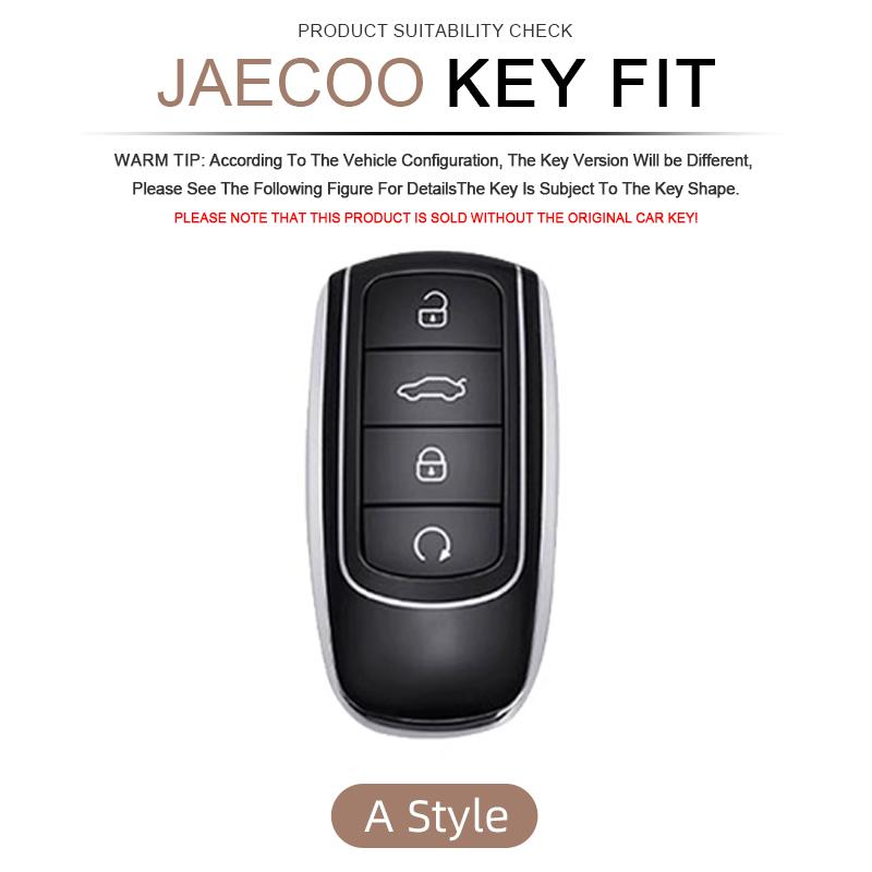 Capa de Chave de Carro em Couro e Liga de Zinco Chery Omoda Jaecoo J7 J6 J7 J8 Phev    Ruigu 9 Porta-Chaves Acessórios para Capa de Chave de Carro